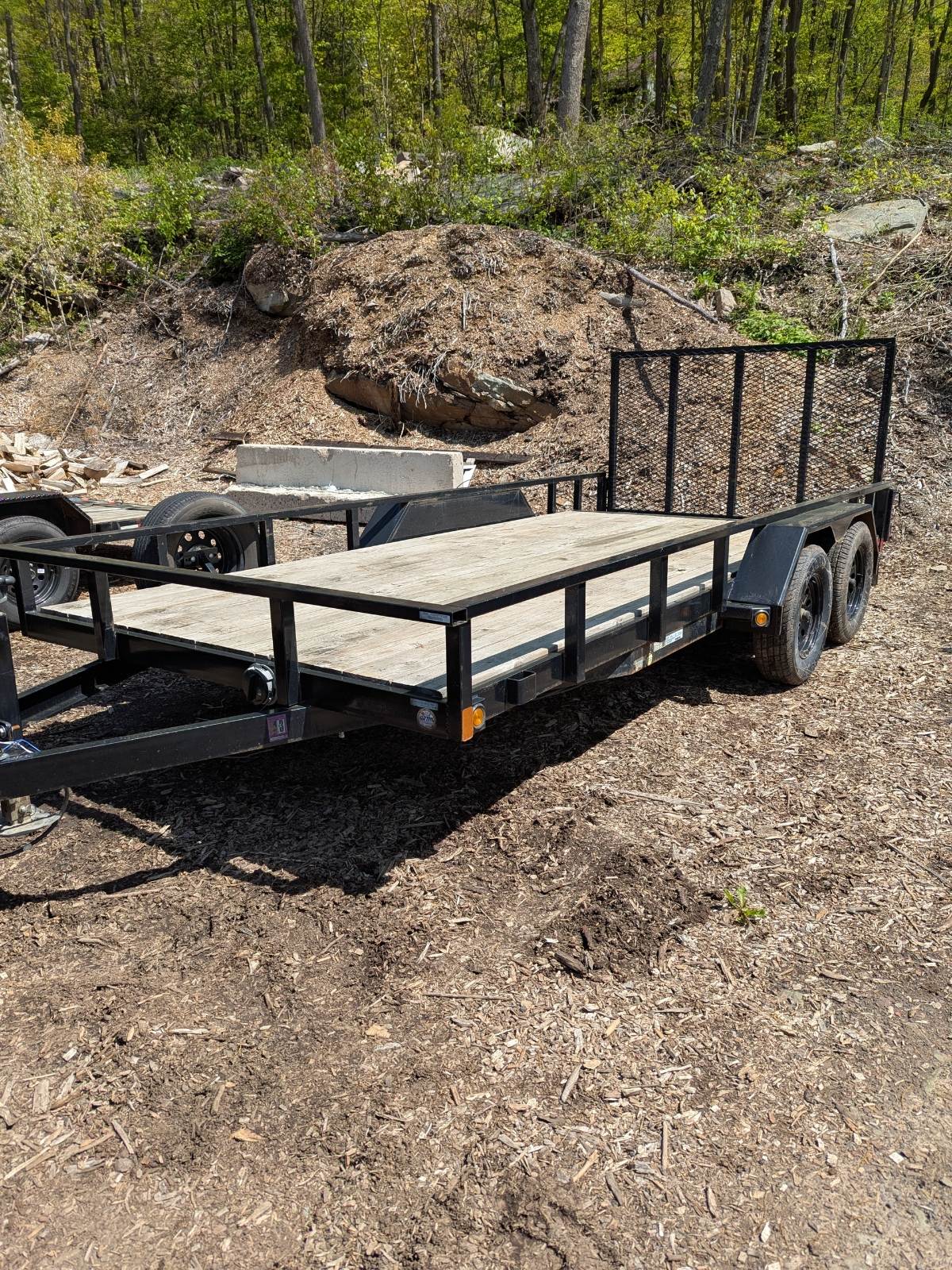 16ft utility trailer rental Scranton PA - compact dual axle trailer for moving furniture yard waste and household items